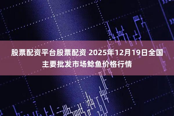 股票配资平台股票配资 2025年12月19日全国主要批发市场鲶鱼价格行情
